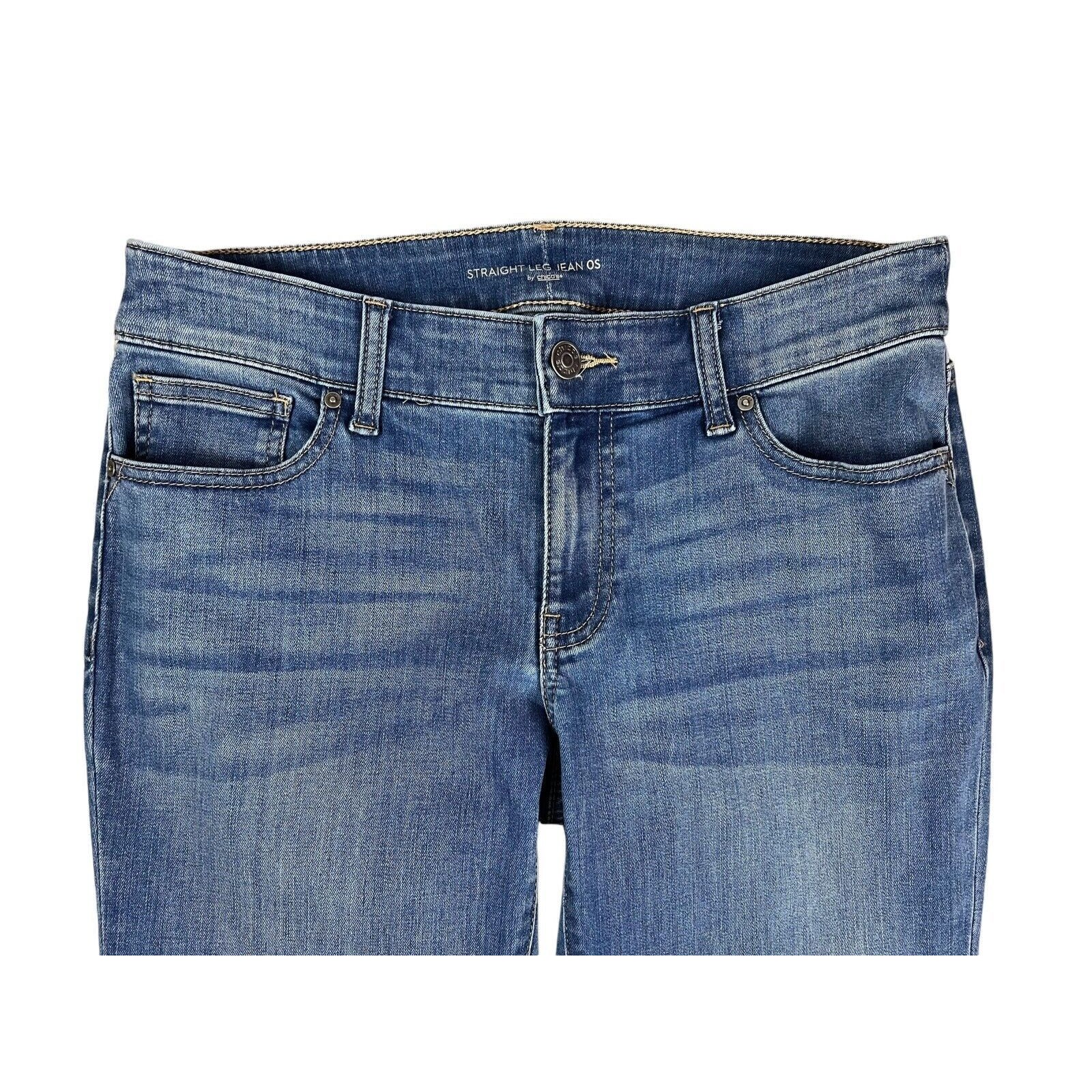 Chico's Mid-Rise Ankle Straight Leg Jeans Size Us 4 Short (Chico's 0s) — image 3 of 8
